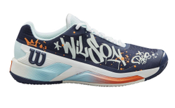 Мужские кроссовки теннисные Wilson Rush Pro 4.0 Paris Hope Clay M - peacoat/clearwater/orange tige