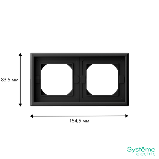 Рамка 2-м ArtGallery IP44 карбон SE GAL441002