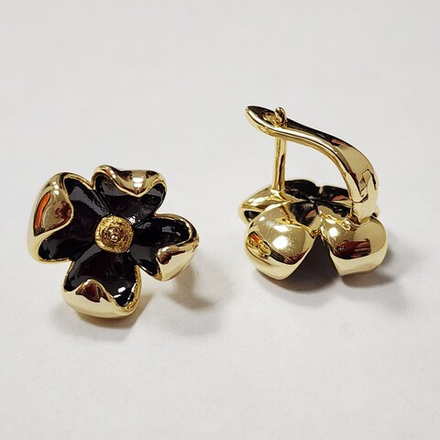 Ювелирные швензы (для вклейки) позолота, английский замок, люкс фурнитура