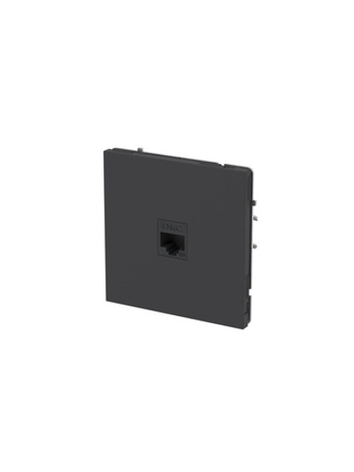 Розетка компьютерная 1-м KANT RJ45 кат.6A без шторки черн. уголь DKC 7012673