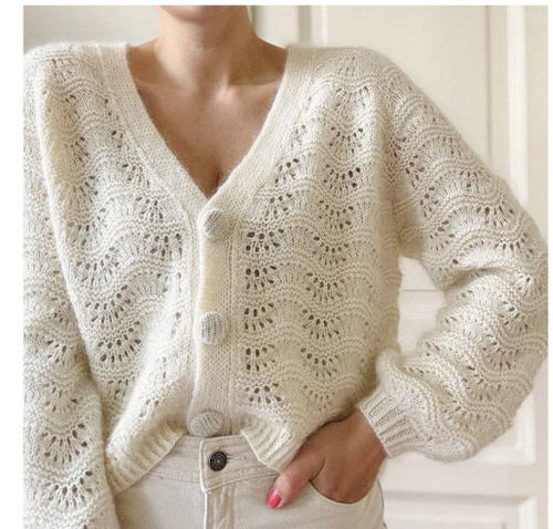 Описание по вязанию кардигана спицами "Jean"