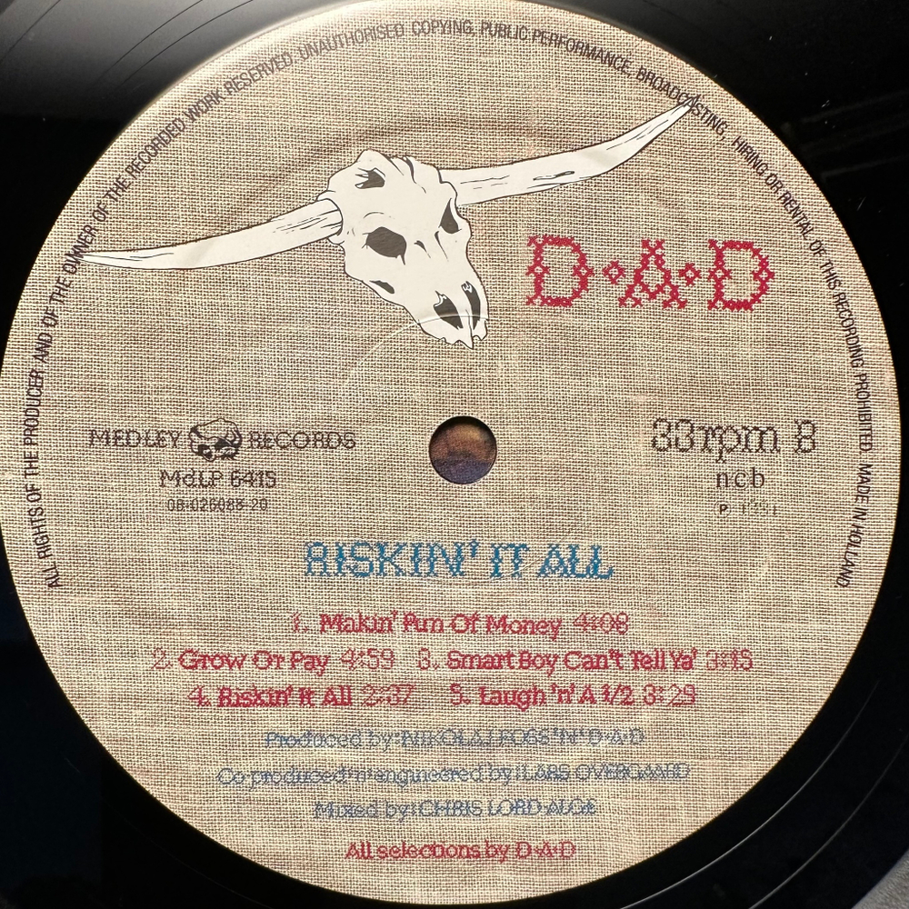 D.A.D. - Riskin' It All (Скандинавия 1991г.)