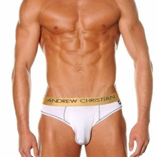 Мужские трусы джоки белые Andrew Christian Infiniti Jock White