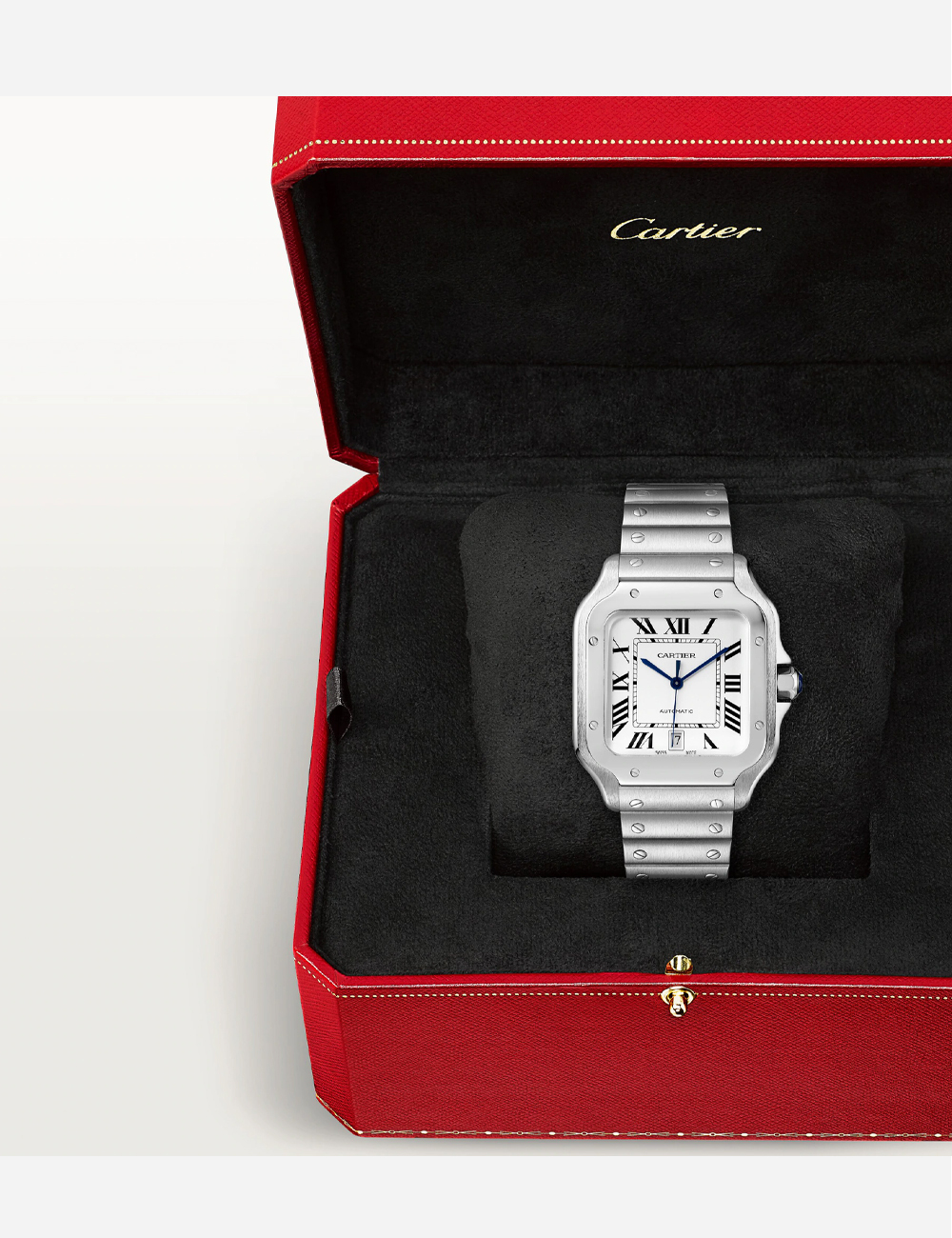 Наручные часы Cartier Santos L Silver (WSSA0018)