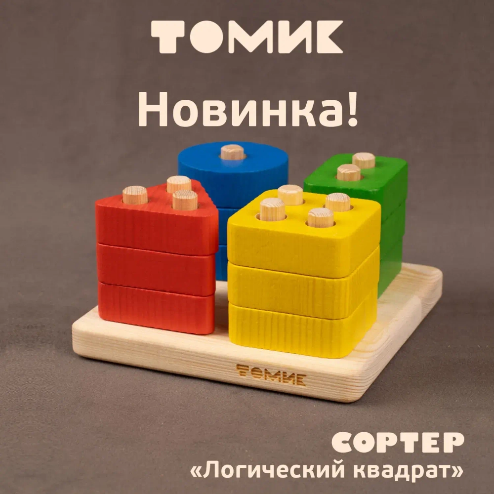 Сортер "Логический квадрат" 13 деталей
