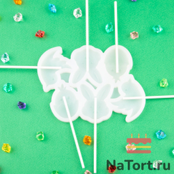 Силиконовая форма для леденцов «Пасхальные животные»