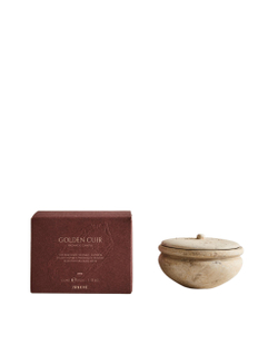 Zara Home Свеча ароматическая Golden Cuir 100 г, растительный воск, аромат восточный древесный, Коричневый