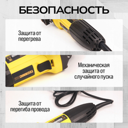 Угловая шлифовальная машина TECHNICOM TC-EAG115, 710Вт, 220В, 11000 об/мин, диск 115/125мм