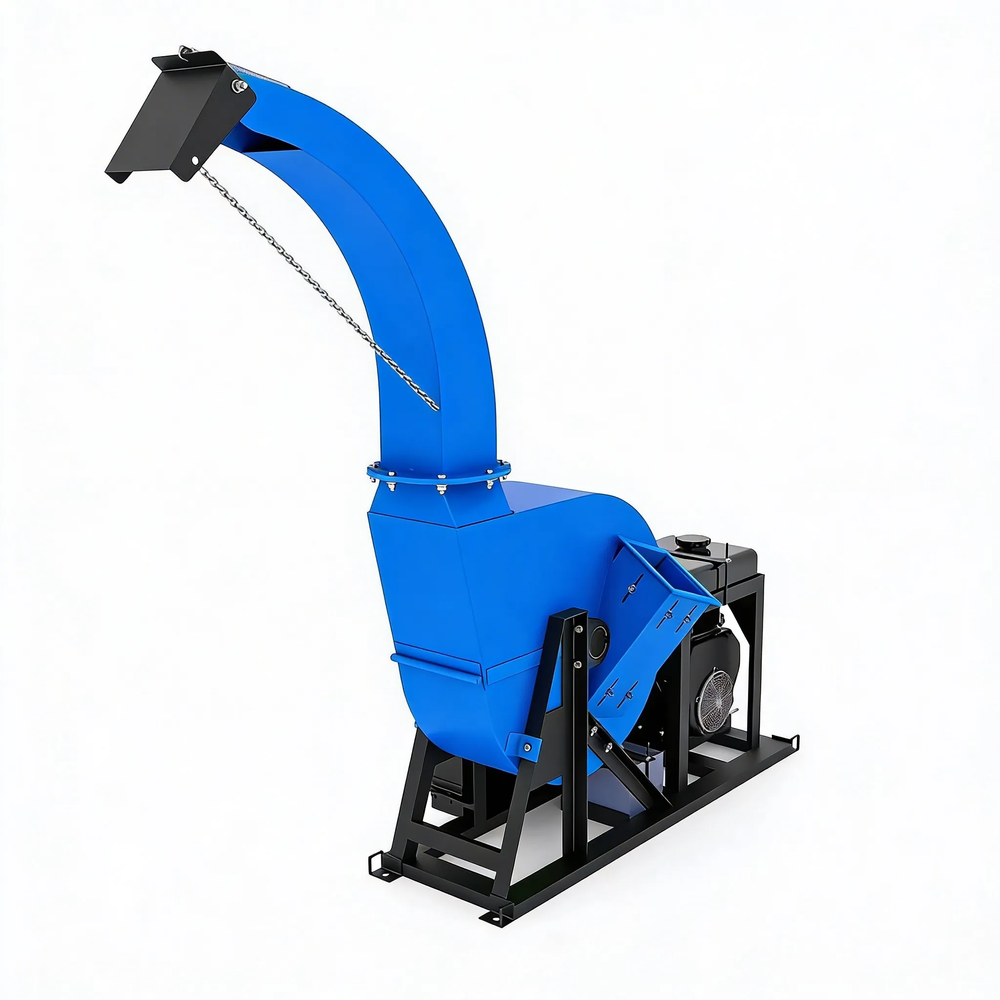 Рубительная машина "Метеор" ИД-800Н (бензиновый двигатель, 35 (37) л.с., электростартер )