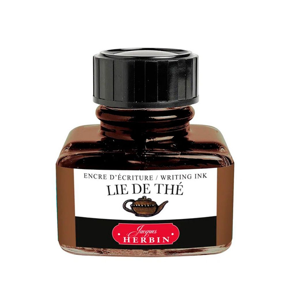 Чернила во флаконе Herbin 30 мл Lie de thé темно-коричневые (13044T)