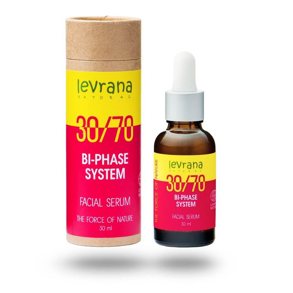 Двухфазная сыворотка для лица 30/70, с маслом Дамасской Розы 30мл (Levrana)