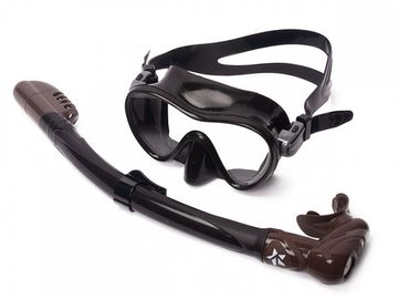 Набор маска+трубка Sargan Агидель Black Type черный/коричневый