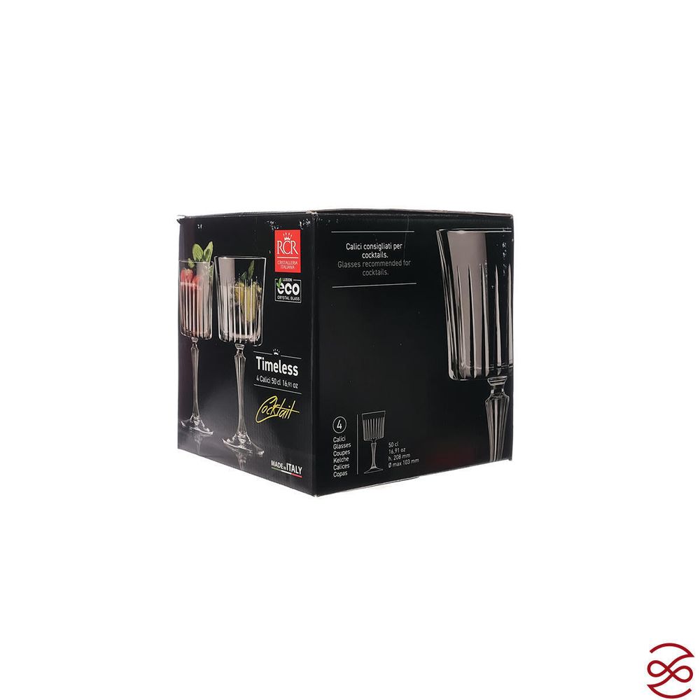 Набор бокалов AS Crystal Timeless золотая полоса 500 мл (4 шт)