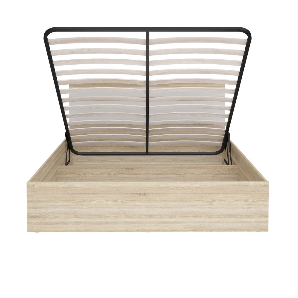 Кровать 1600 ПМ Салоу (дуб сонома/перламутр), МФ 1+1