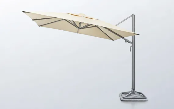 Зонт профессиональный Levia 3х3 м, тик, тортора. База и светильник в комплекте