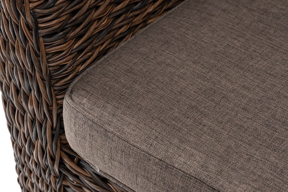 "Капучино" диван из искусственного ротанга (гиацинт) двухместный, цвет коричневый