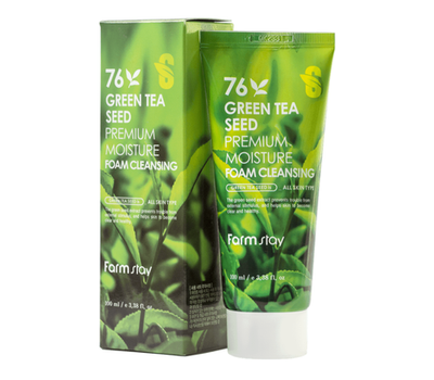 FARM STAY пенка д/умывания Семена зеленого чая 100мл.