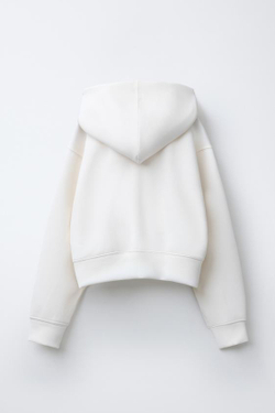 ZARA ХУДИ ИЗ СМЕСОВОГО МОДАЛА, ЭКРЮ