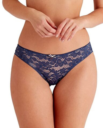 Кружевные трусики-бразилиана Amy (Размер: S) (Цвет: синий)