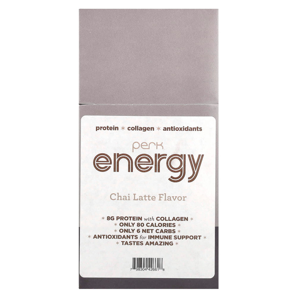 Perk Energy, Чай латте, 10 пакетиков стиков (19,2 г) каждая