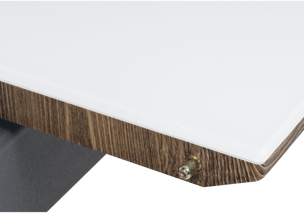 Стол на тумбе Фернан 140(180)х80х76 орех кантри / белый