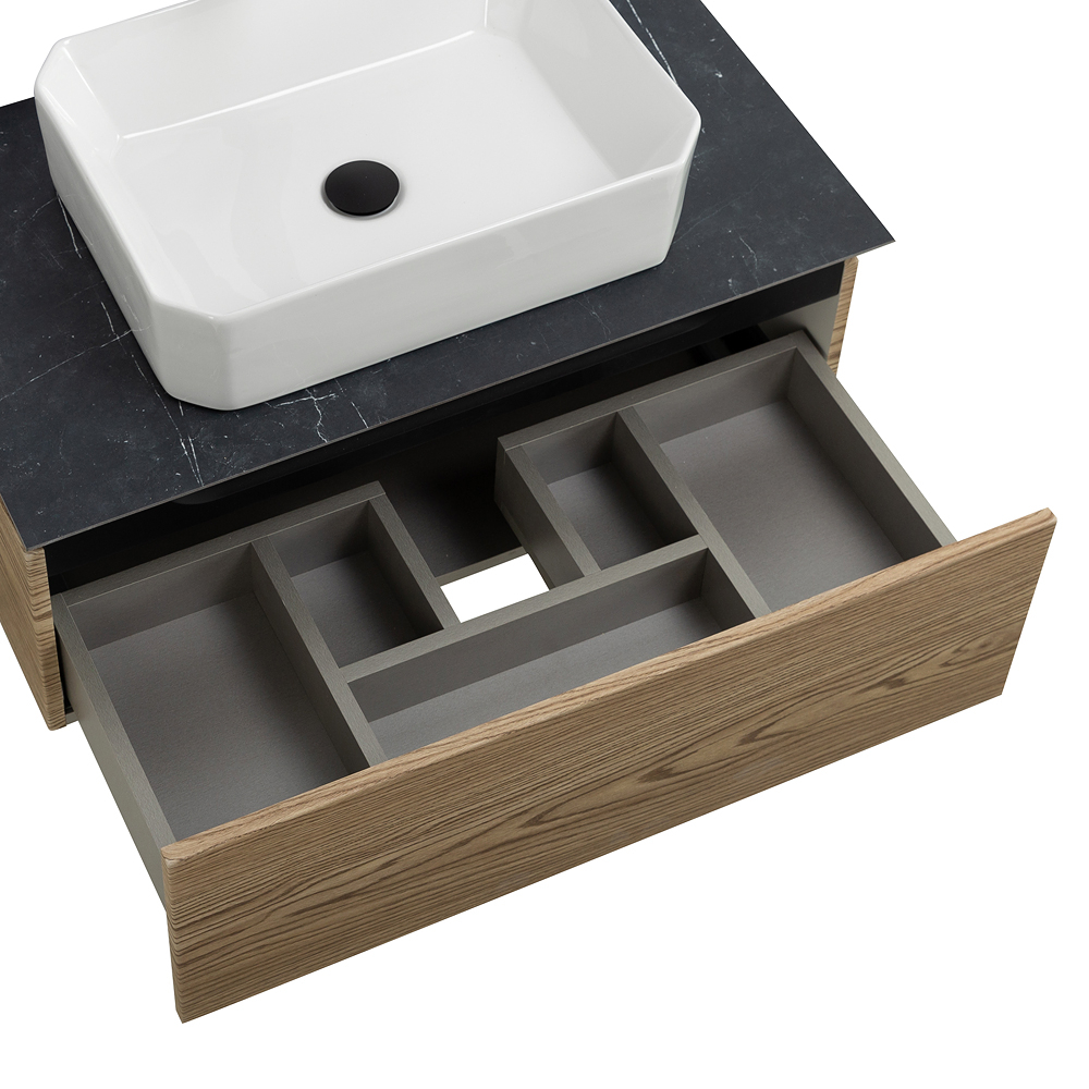 Мебель для ванной со столешницей и накладной раковиной Cezares SLIDER 80 Дуб Тангент SLIDER-800-1C-SO-RT-P