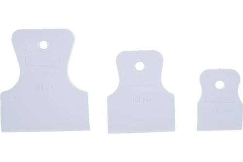 Набор резиновых шпателей 40/60/80мм, белые КУРС 06853