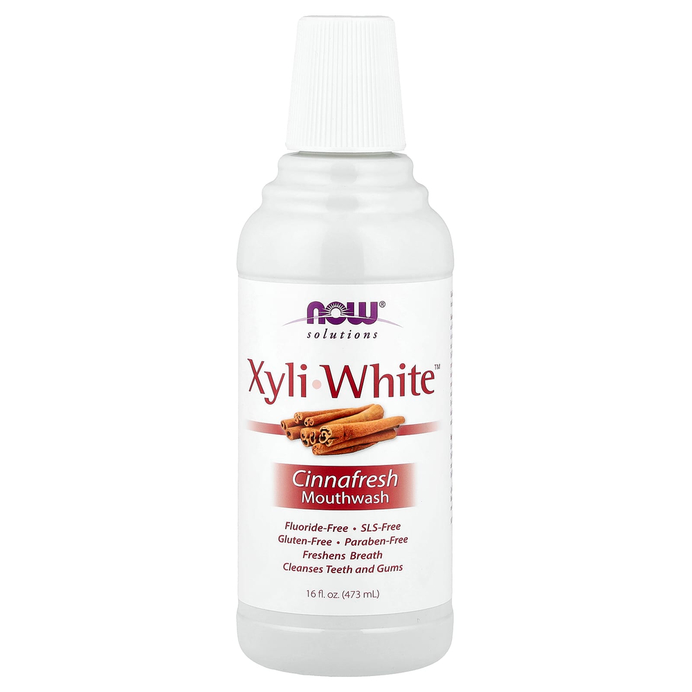 NOW Foods, Solutions, XyliWhite™, ополаскиватель для рта, корица, 473 мл (16 жидк. унций)