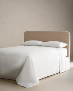 Zara Home - Атласная простыня с эластичной лентой, высота 40 см (500 нитей), белый, 160х200х40 см