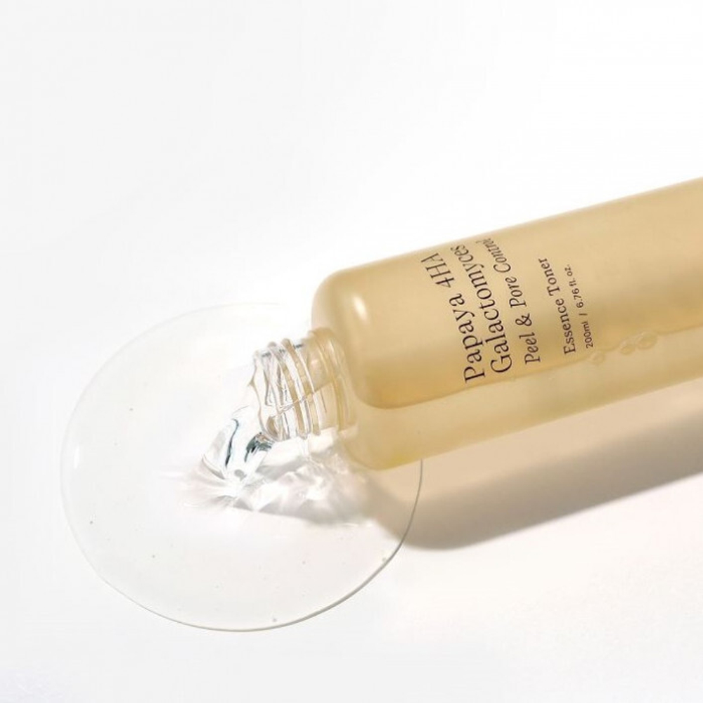 Отшелушивающий тонер-эссенция с энзимами Trimay Papaya 4HA Galactomyces Peel & Pore Control Dual Essence Toner