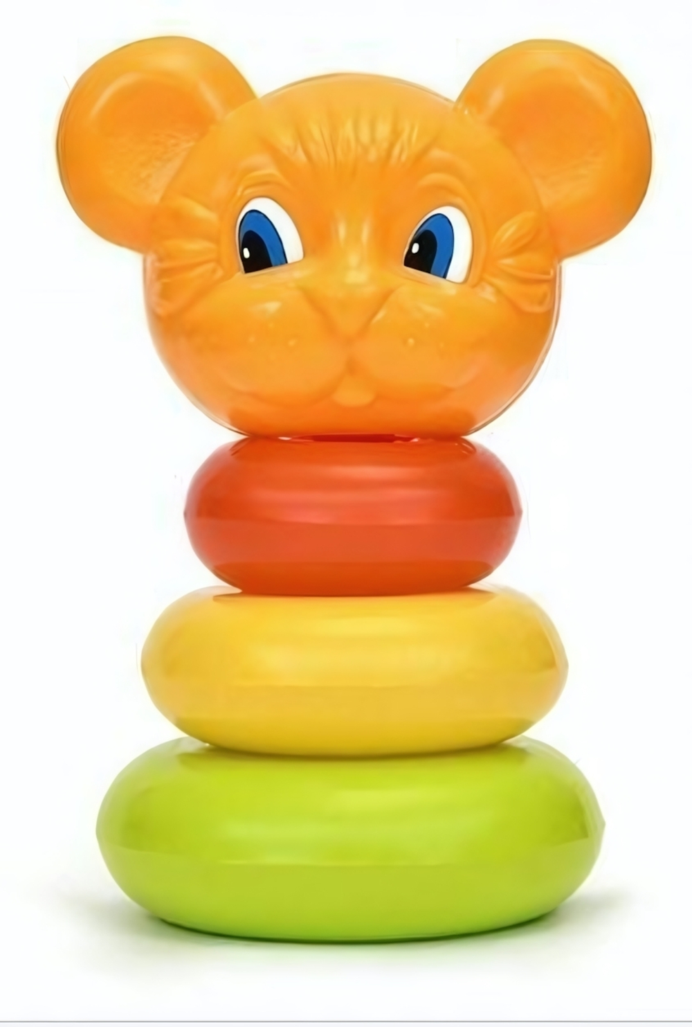 Пирамидка "Львенок" 18см. 3 кольца (КНОПА)