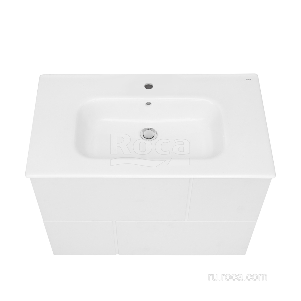 Тумба под раковину Roca Luna 80 2 ящика белый ZRU9307765