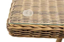 "Катания" обеденная группа плетеная на 6 персон, цвет соломенный