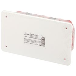 Распаячная коробка ЭРА KRP-172-96-45 скрытой установки красно-белая 172х96х45мм для полых стен саморезы крышка IP20