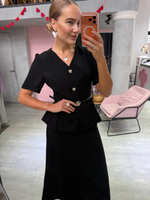 Твидовый костюм Жаклин черный