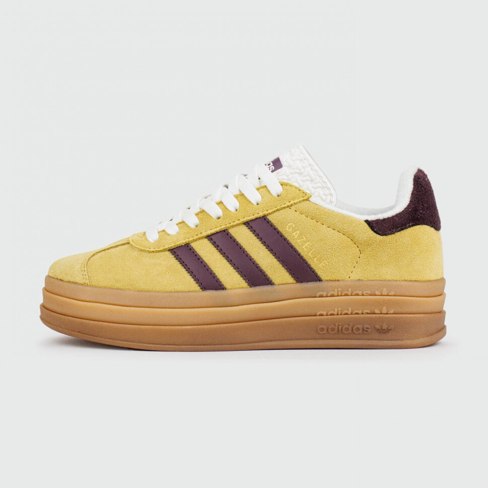 кроссовки Adidas Gazelle Bold Yellow / Brown Wmns IF5937