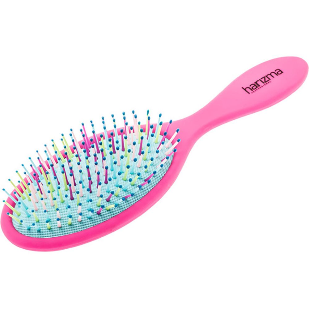Щетка массажная Harizma Rainbow, большая, пурпурная (h10639-1616)