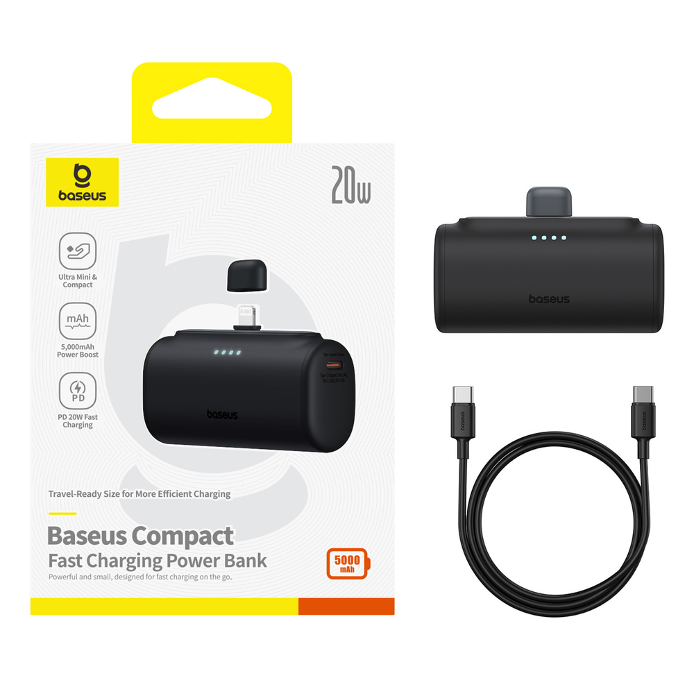 Внешний аккумулятор Baseus Compact L+C 5000mAh 20W