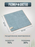 Салфетки для уборки из микрофибры тряпки впитывающие 30х30