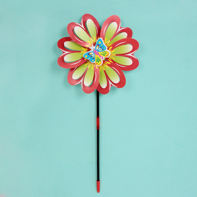 Ветрячок «Пархающая бабочка» d-23 см, 50 см в ассортименте