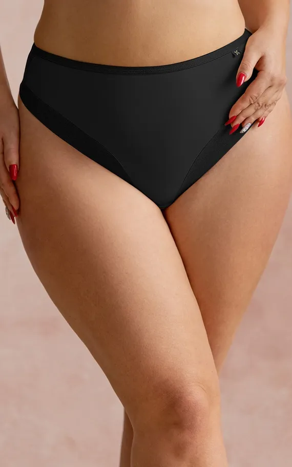 FORTUNA COMFORT BLACK Stringhighwaist Light Трусы высокие стринги