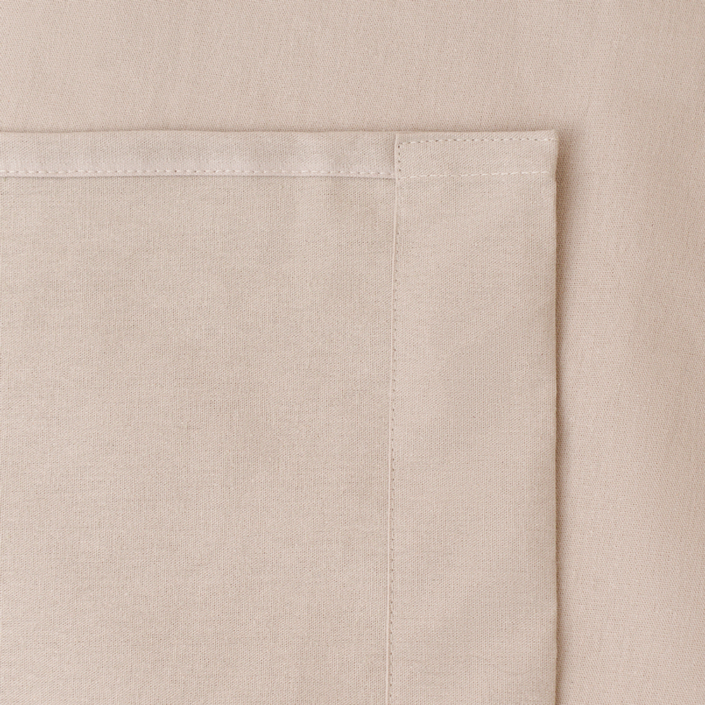 Штора из хлопка с помпонами бежево-серого цвета из коллекции essential, 150х290 см