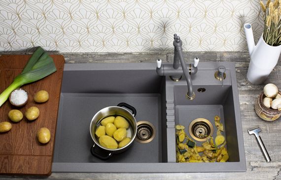 Мойка Omoikiri Tedori 86-2-LB-ES Tetogranit/эспрессо