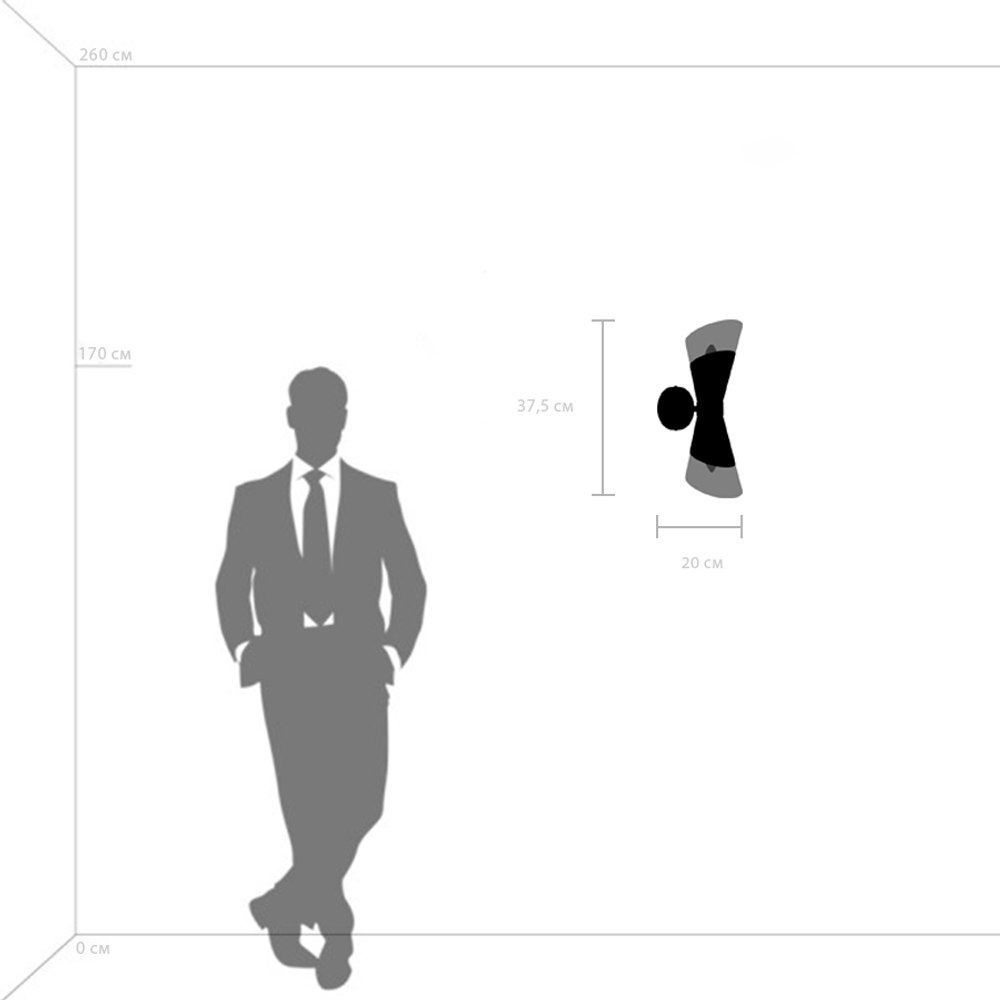 817622 Бра STRATO 2х40W E14 ЗОЛОТО