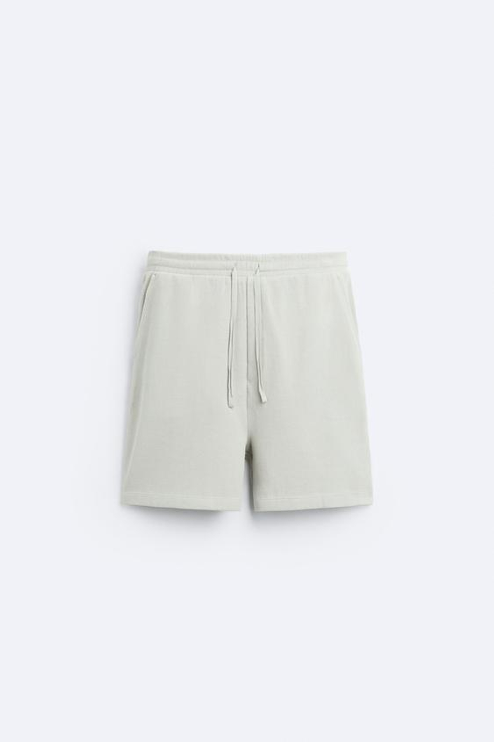 ZARA ШОРТЫ SOFT В РУБЧИК, ГОЛУБОЙ