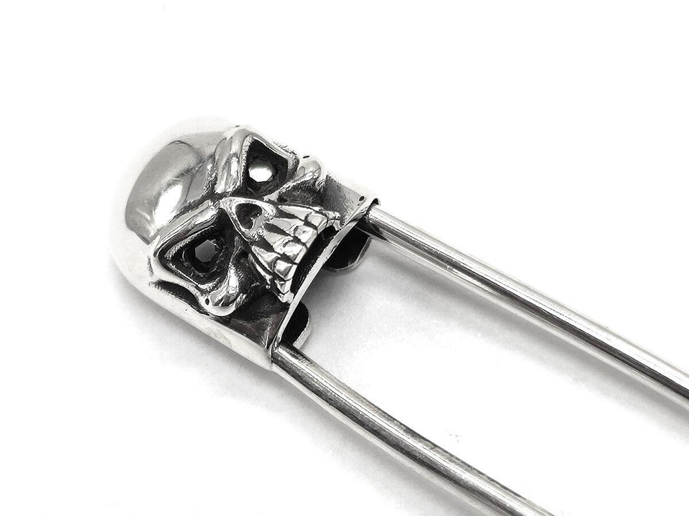 Булавка из серебра многофункциональная Pin-Skull-I AZPIN-01