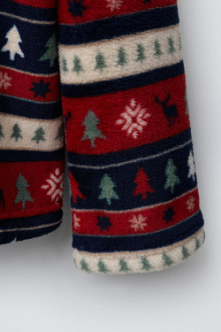 ZARA ПИЖАМА С МЯГКОЙ ТЕКСТУРОЙ И ПРИНТОМ «ДЕРЕВЬЯ», КРАСНЫЙ