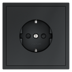 Розетка встраиваемая VOLTUM S70 с заземлением и защитными шторками, 16А, (графит)