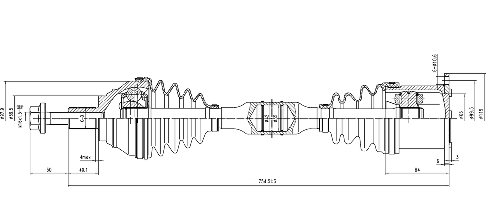 EWIGER - EW121151224-EWI - Drive Shaft