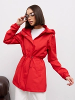 Ветровка с капюшоном удлиненная